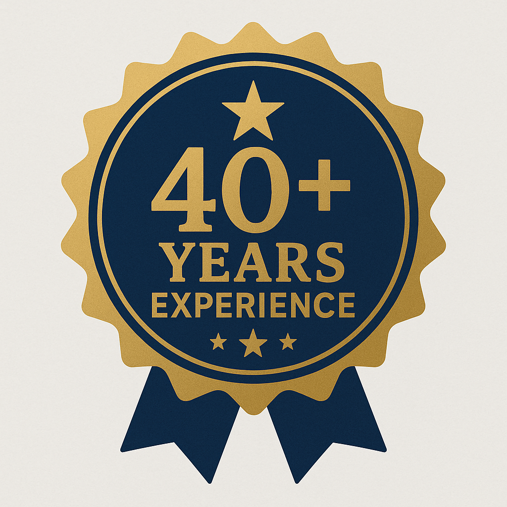 40+ Years Experience